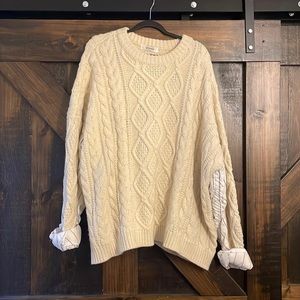 Oversized cable-knit sweater